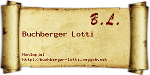 Buchberger Lotti névjegykártya
